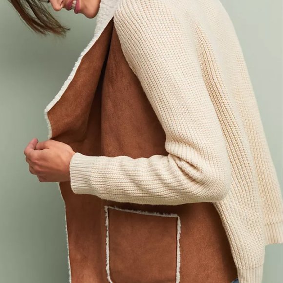 Anthropologie Sherpa Moto Sweater - Picture 3 of 6